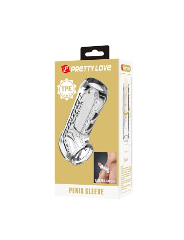 PRETTY LOVE - FUNDA PARA PENE TEXTURIZADA TRANSPARENTE