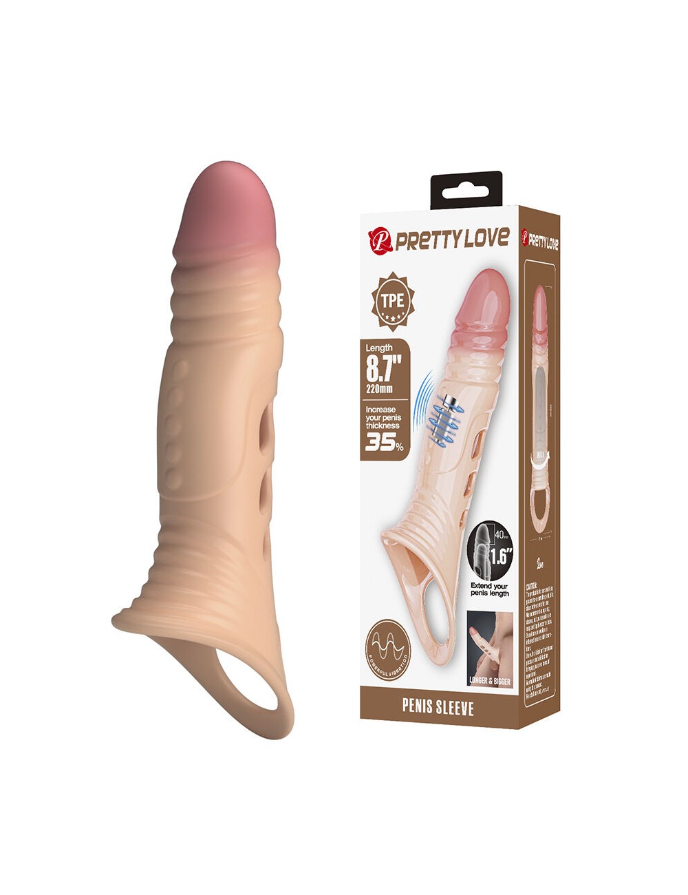 PRETTY LOVE - FUNDA PARA PENE CON VIBRACIÓN INTEGRADA