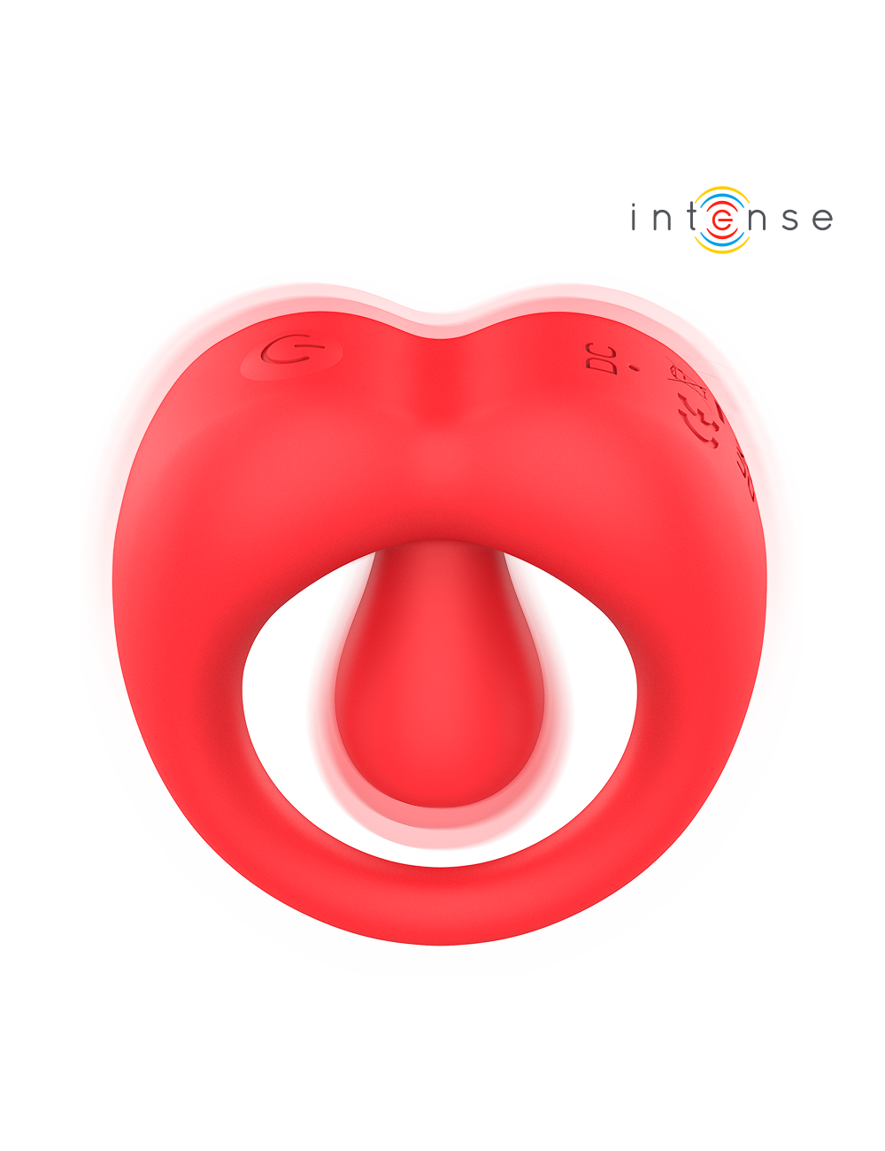 INTENSE - RUSSELL ANILLO VIBRADOR CON ESTIMULACIÓN DE CLÍTORIS ROJO