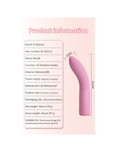 PRETTY LOVE - KISELL VIBRADOR PUNTO G ROSA