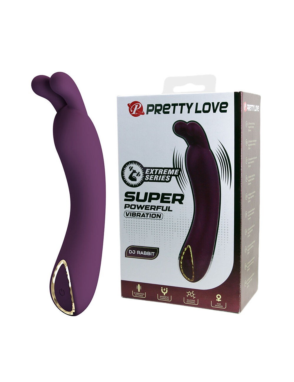 PRETTY LOVE - DJ RABBIT VIBRADOR PUNTO G MORADO