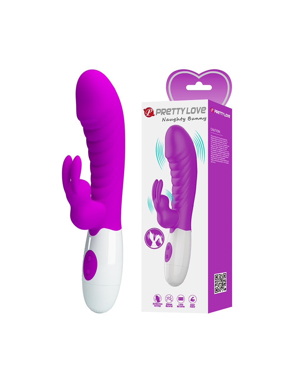 PRETTY LOVE - NAUGHTY BUNNY VIBRADOR MORADO
