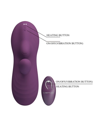 PRETTY LOVE - LUKA SIT-DOWN VIBRADOR CON EFECTO CALOR Y CONTROL REMOTO