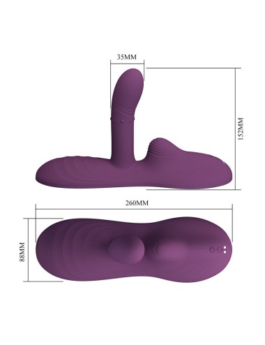 PRETTY LOVE - LUKA SIT-DOWN VIBRADOR CON EFECTO CALOR Y CONTROL REMOTO