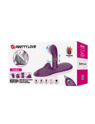 PRETTY LOVE - LUKA SIT-DOWN VIBRADOR CON EFECTO CALOR Y CONTROL REMOTO