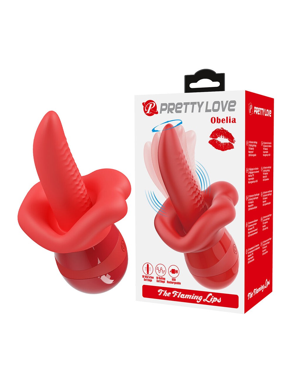PRETTY LOVE - OBELIA LENGUA MASTURBADORA CON MOVIMIENTO ORBITAL