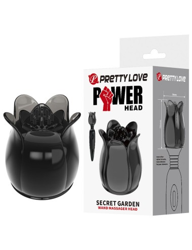 PRETTY LOVE - SECRET GARDEN CABEZAL MASAJEADOR NEGRO