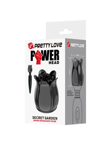 PRETTY LOVE - SECRET GARDEN CABEZAL MASAJEADOR NEGRO