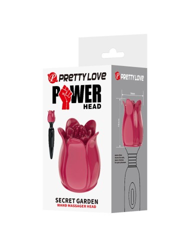 PRETTY LOVE - SECRET GARDEN CABEZAL MASAJEADOR ROSA