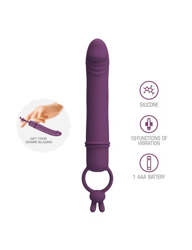 PRETTY LOVE - CORA VIBRADOR FORMA PENE CON ANILLO DE SUJECIÓN