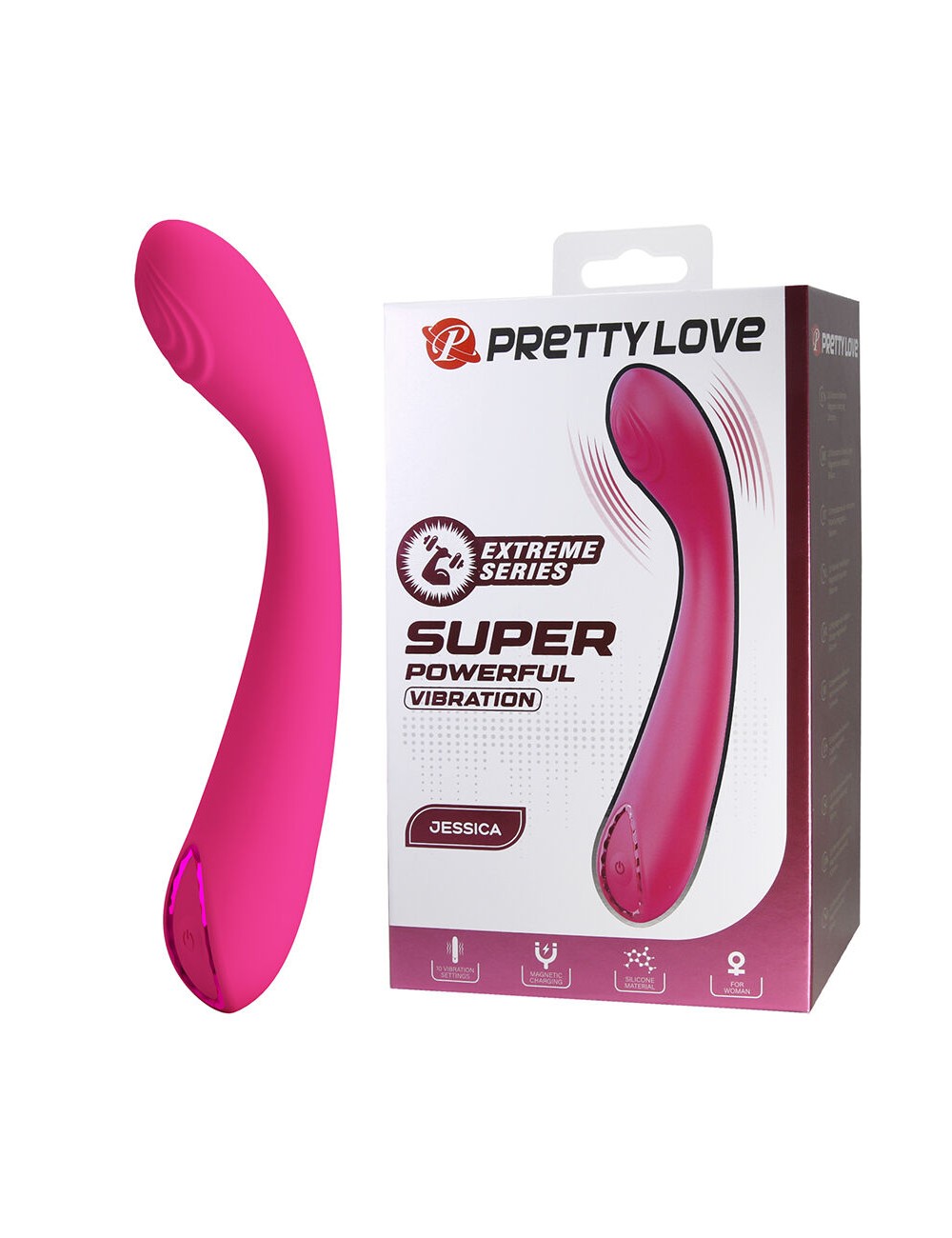 PRETTY LOVE - JESSICA VIBRADOR DE ALTA POTENCIA ROSA