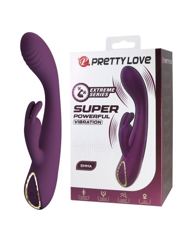 PRETTY LOVE - EMMA VIBRADOR CON ESTIMULADOR RABBIT MORADO