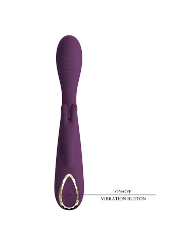 PRETTY LOVE - EMMA VIBRADOR CON ESTIMULADOR RABBIT MORADO