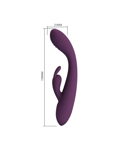 PRETTY LOVE - EMMA VIBRADOR CON ESTIMULADOR RABBIT MORADO