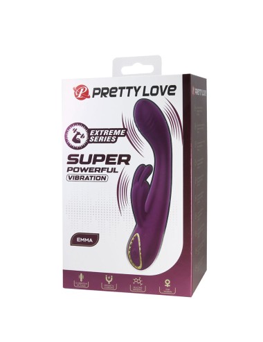 PRETTY LOVE - EMMA VIBRADOR CON ESTIMULADOR RABBIT MORADO