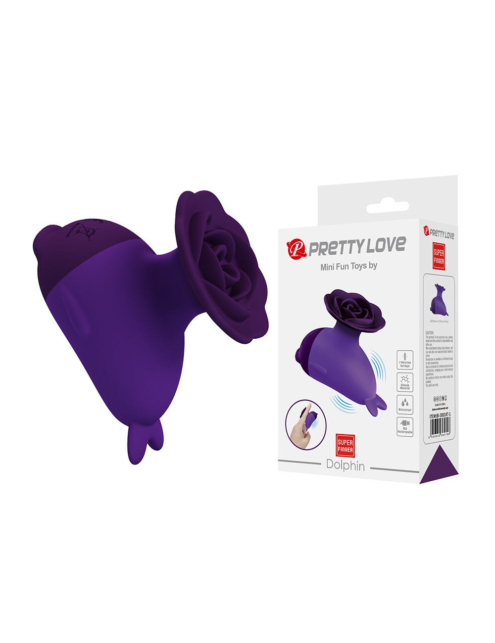 PRETTY LOVE - DOLPHIN MINI VIBRADOR CON SUJECIÓN