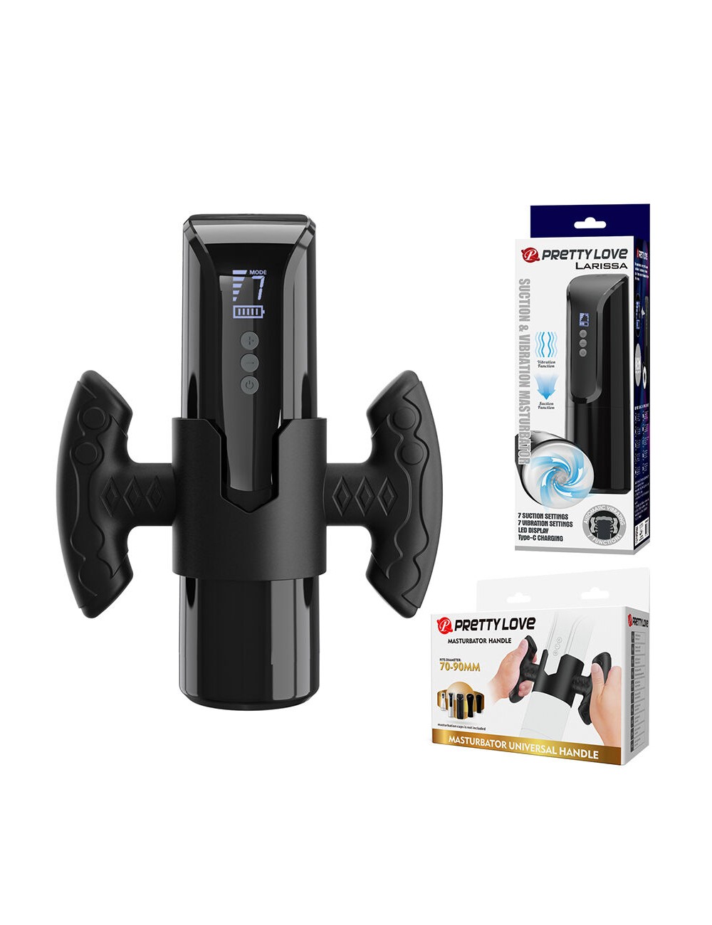 PRETTY LOVE - LARISSA MASTURBADOR SUCCIONADOR CON VIBRACIÓN + SUJECIÓN