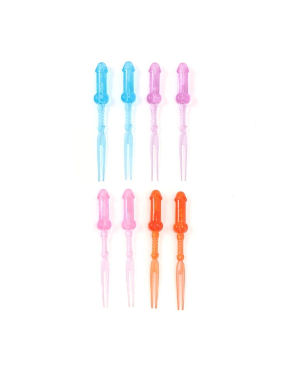 DIABLO PICANTE - PINCHOS DE PENE DE COLORES 8 UNIDADES