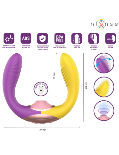 INTENSE - WILLOW ESTIMULADOR 3 EN 1 DE SUCCIÓN Y VIBRACIÓN