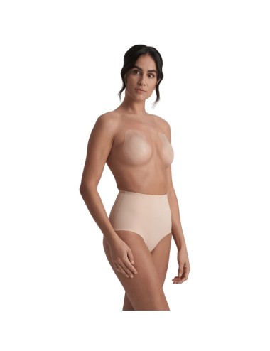 BYE-BRA - RABBIT COPAS DE SILICONA BEIGE TALLA XL