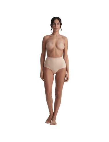 BYE-BRA - RABBIT COPAS DE SILICONA BEIGE TALLA XL