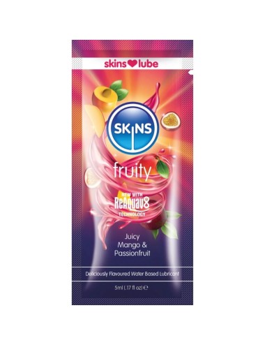 SKINS - FRUITY WATER-BASED LUBRICANT MANGO & PASSION FRUIT SINGLE-DOSE 5 ML