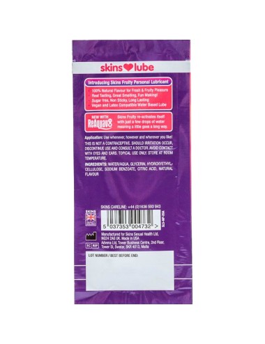SKINS - FRUITY WATER-BASED LUBRICANT MANGO & PASSION FRUIT SINGLE-DOSE 5 ML