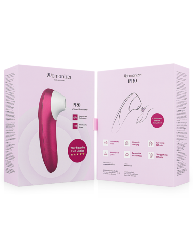 WOMANIZER - PRO VIBRANT CLITORAL STIMULATOR PINK