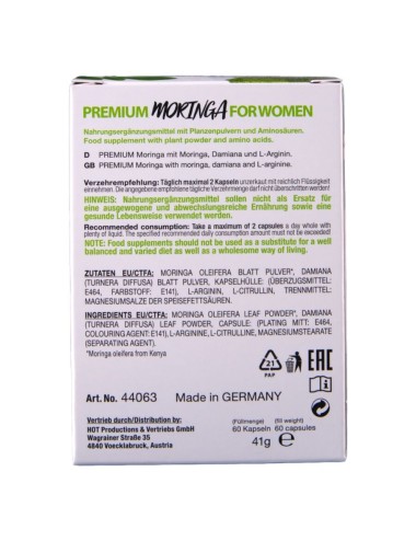 HOT - MORINGA WOMEN CAPS WOMAN 60 UNITS