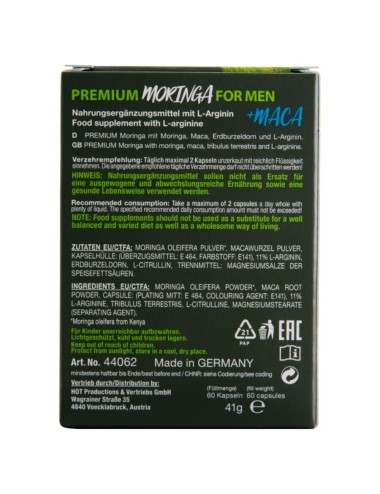 HOT - MORINGA MEN CAPS MAN 60 UNITS