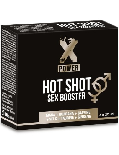 X POWER - HOT SHOT SEX BOOSTER INCREASE LIBIDO 3 X 20 ML