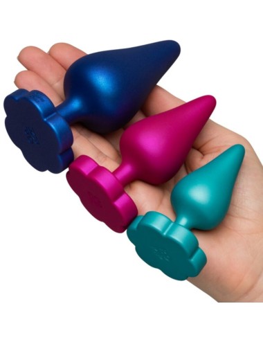 ROMP - LUSTER ANAL TRAINING KIT S/M/L WITH FLOWER-SHAPED BASE