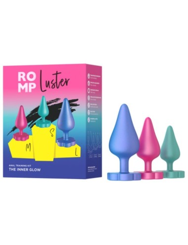 ROMP - LUSTER ANAL TRAINING KIT S/M/L WITH FLOWER-SHAPED BASE
