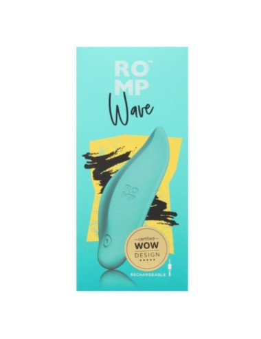 ROMP - WAVE VIBRATOR CLITORAL STIMULATOR ERGONOMIC SHAPE AQUA GREEN