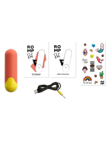 ROMP - RIOT MULTIFUNCTION VIBRATING BULLET ORANGE + YELLOW
