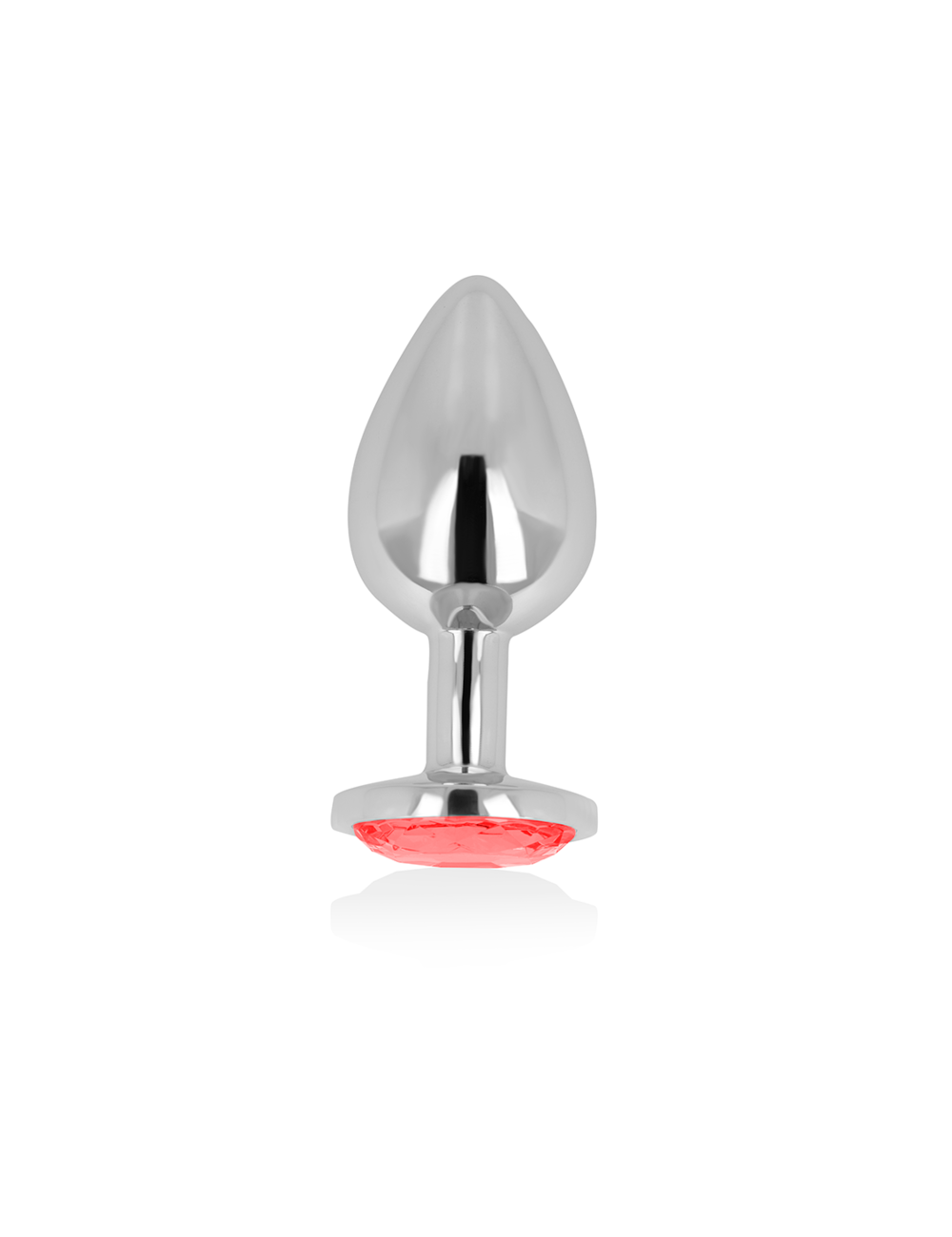 OHMAMA - ANAL PLUG WITH RED CRYSTAL 8 CM