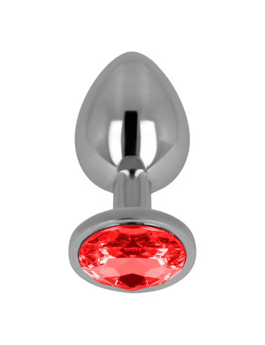 OHMAMA - ANAL PLUG WITH RED CRYSTAL 8 CM