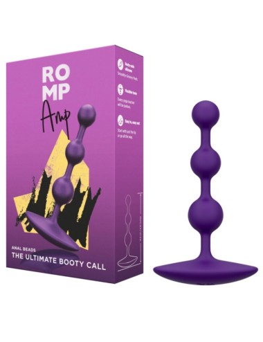 ROMP - AMP PURPLE FLEXIBLE SILICONE ANAL BEADS 12.5 CM PURPLE