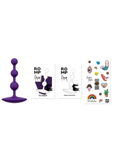 ROMP - AMP PURPLE FLEXIBLE SILICONE ANAL BEADS 12.5 CM PURPLE