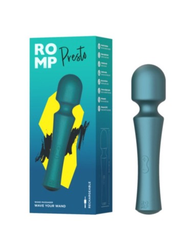 ROMP - PRESTO MINI WAND VIBRATOR FLEXIBLE HEAD GREEN