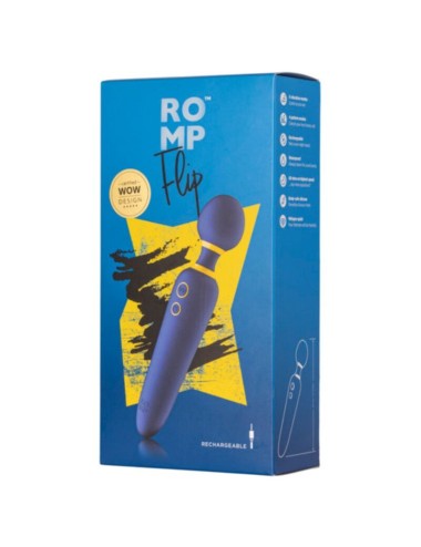 ROMP - FLIP VIBRATING WAND SILENT 10 MODES BLUE