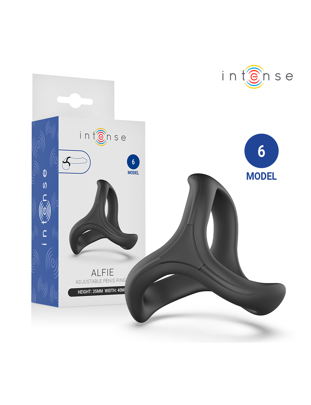 INTENSE - ALFIE ADJUSTABLE TRIPLE PENIS RING MODEL 6