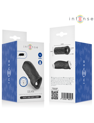 INTENSE - SEAN VIBRATING ADJUSTABLE PENIS RING MODEL 13