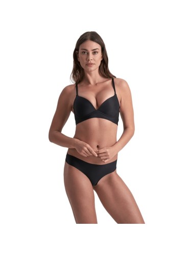 BYE-BRA - INVISIBLE THONG 2 PACK BEIGE & BLACK SIZE S