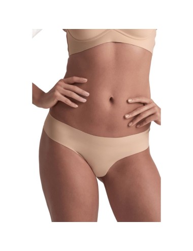 BYE-BRA - INVISIBLE THONG 2 PACK BEIGE & BLACK SIZE L