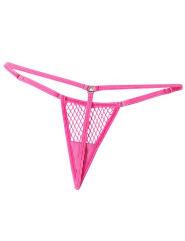 CHILIROSE - CR 4856 MICRO THONG REJILLA NEON PINK S/M