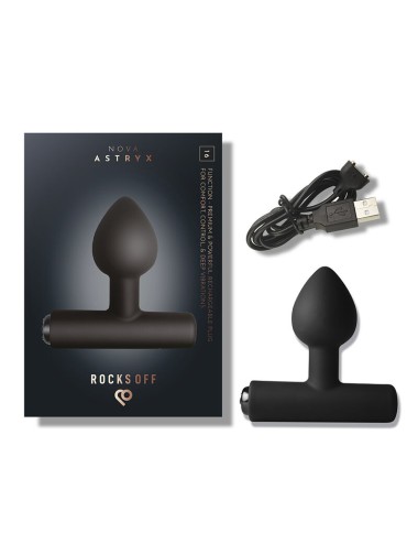 ROCKS-OFF - NOVA ASTRYX RECHARGEABLE PREMIUM & POWERFUL ANAL PLUG 16 FUNCTION BLACK