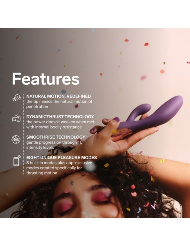 LELO - INA THRUST RABBIT THRUSTING VIBRATOR PURPLE