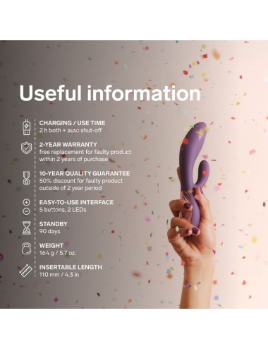 LELO - INA THRUST RABBIT THRUSTING VIBRATOR PURPLE
