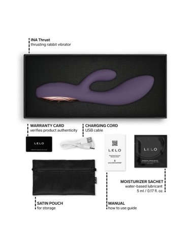 LELO - INA THRUST RABBIT THRUSTING VIBRATOR PURPLE
